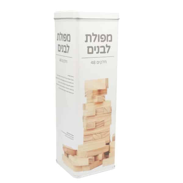 משחק ג'נגה ממותג בקופסת מתכת משחק ג'נגה ממותג בקופסת מתכת