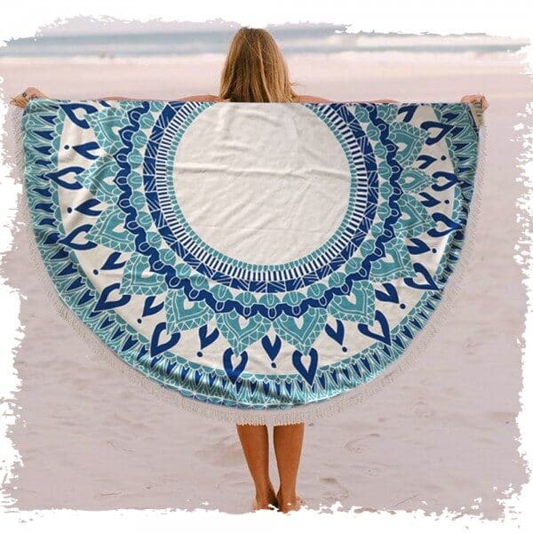 מגבת עגולה עם לוגו מגבת עגולה עם לוגו