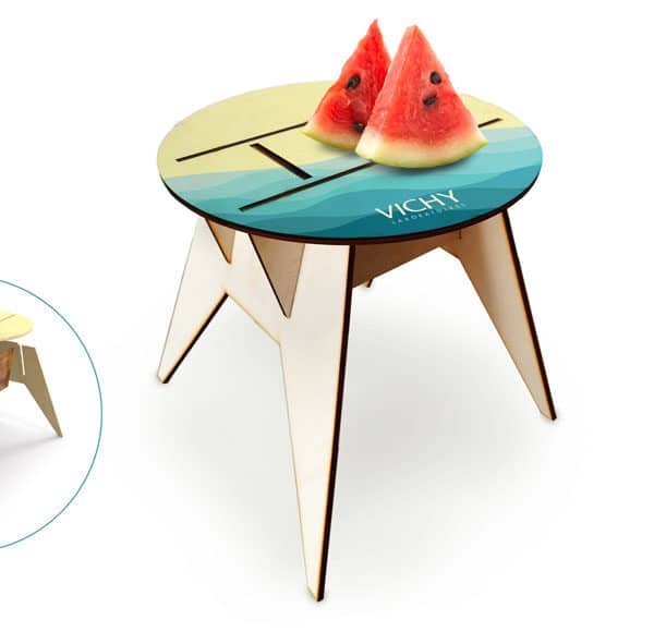 שולחן חוף עגול