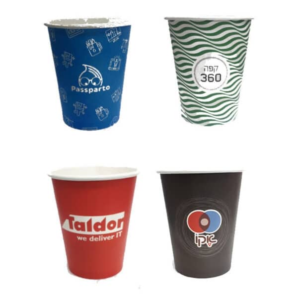 כוסות נייר הדפסה דיגיטלית