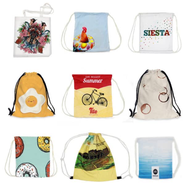 תיק שרוכים עם הדפסה צבעונית