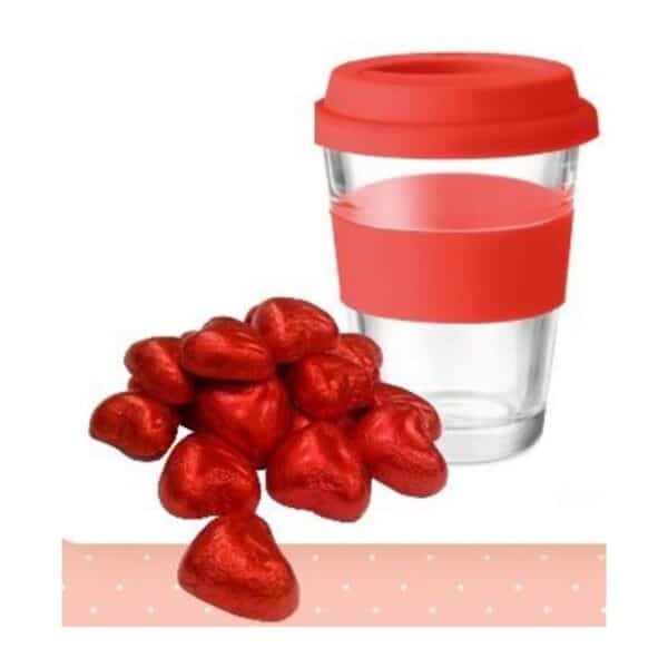 כוסות ממותגות עם שוקולד