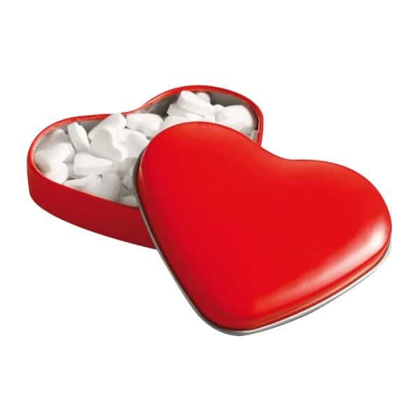 קופסת סוכריות ממותגת בצורת לב