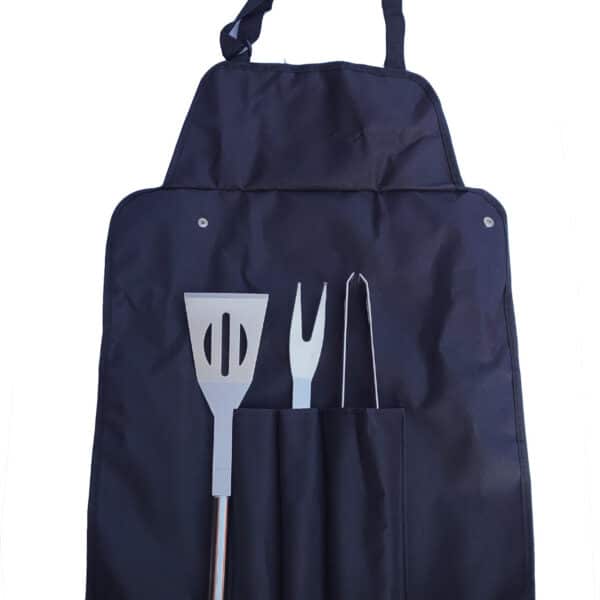 כלים למנגל בסינר ממותג