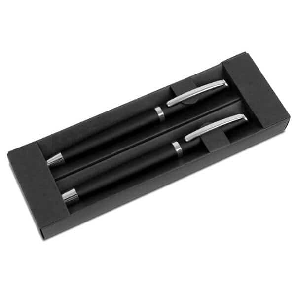 עט רולר ועט כדורי ממתכת בקופסה