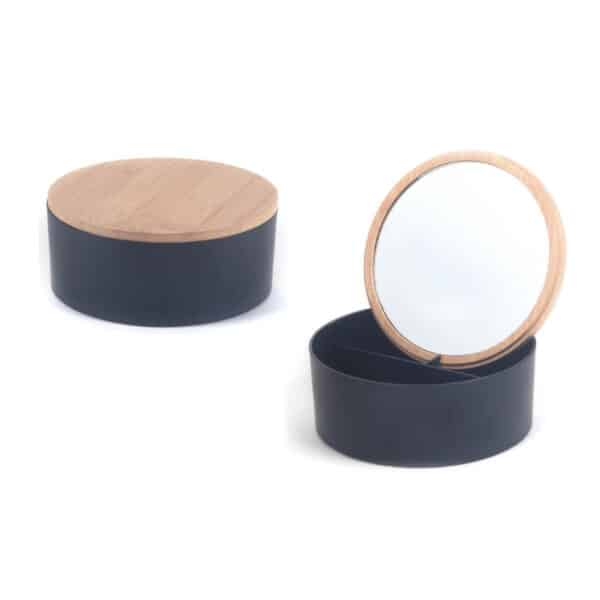 קופסת תכשיטים עם מכסה במבוק קופסת תכשיטים עם מכסה במבוק