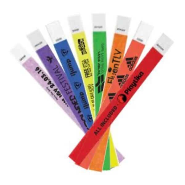 צמידי נייר ממותגים