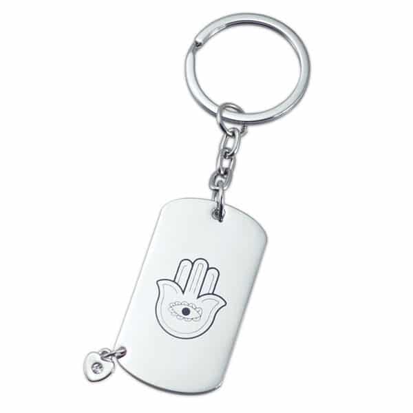 מחזיק מפתחות חמסה ותליון לב