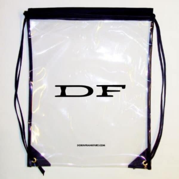 תיק שרוכים שקוף עם לוגו תיק שרוכים שקוף עם לוגו