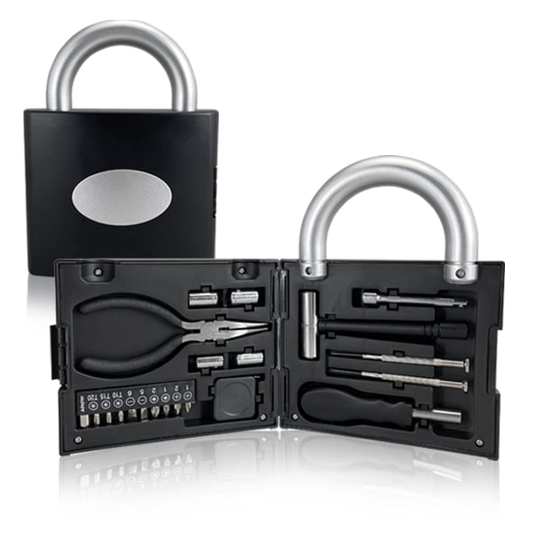 ערכת כלים במארז דמוי מנעול ערכת כלים במארז דמוי מנעול