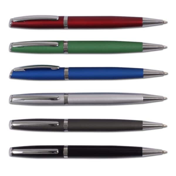 עט מתכת כדורי בפתיחת סיבוב