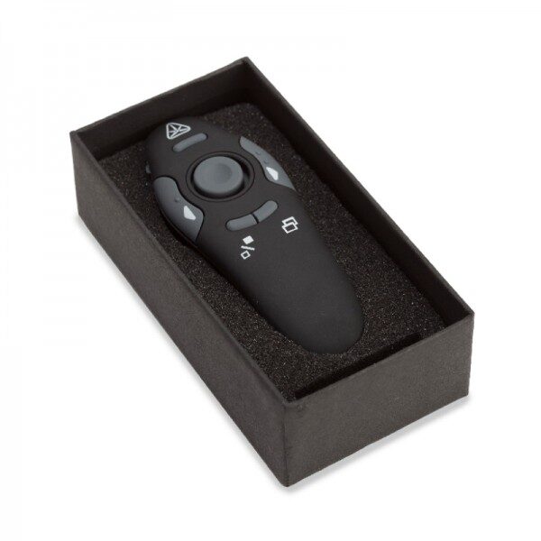 עכבר עם מעביר מצגות ומצביע לייזר