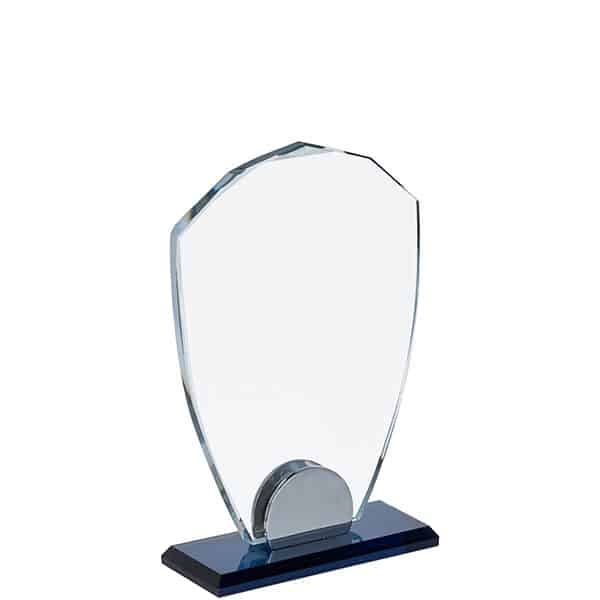 מגן הוקרה מזכוכית קריסטל