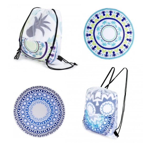 מגבת עגולה בתיק נשיאה