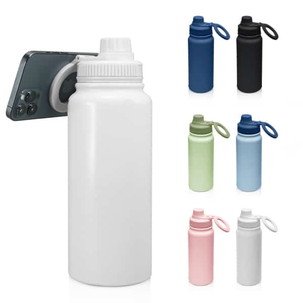 בקבוק טרמי משולב מעמד לנייד