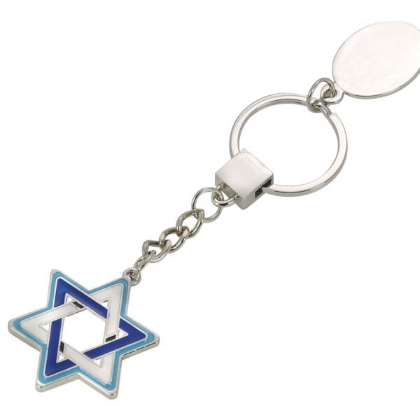 מגן דוד כסוף כחול לבן