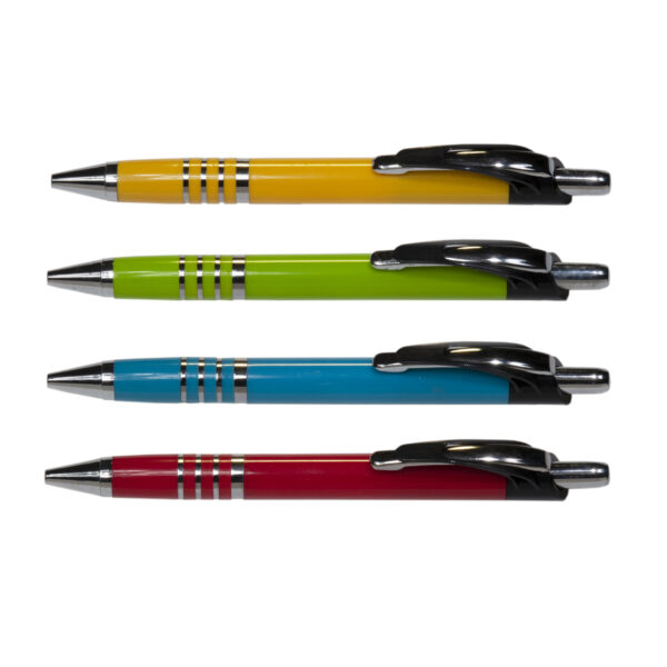 עט פלסטיק עם קליפס מתכתי