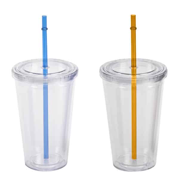 כוס שתיה עם קשית