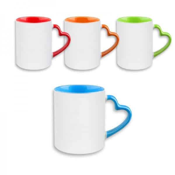 ספל פורצלן עם ידית בצורת לב ספל פורצלן עם ידית בצורת לב