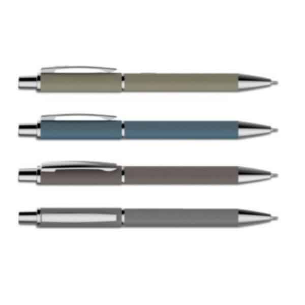 עט ג'ל מתכתי בגימור אבן