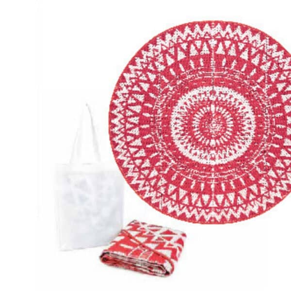 מחצלת עגולה בתיק ממותג מחצלת עגולה בתיק ממותג