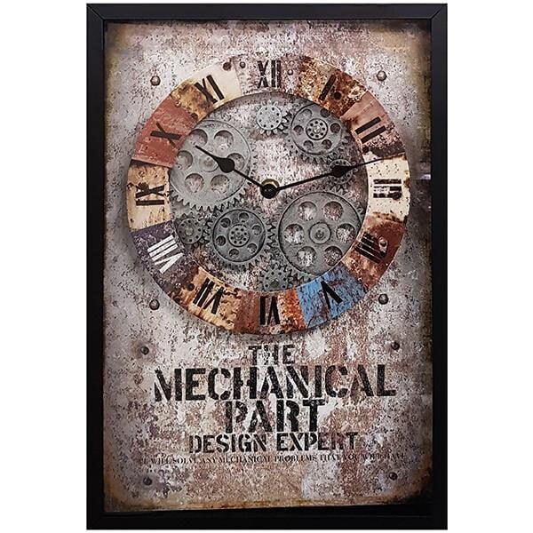 שעון גלגלים מלבני