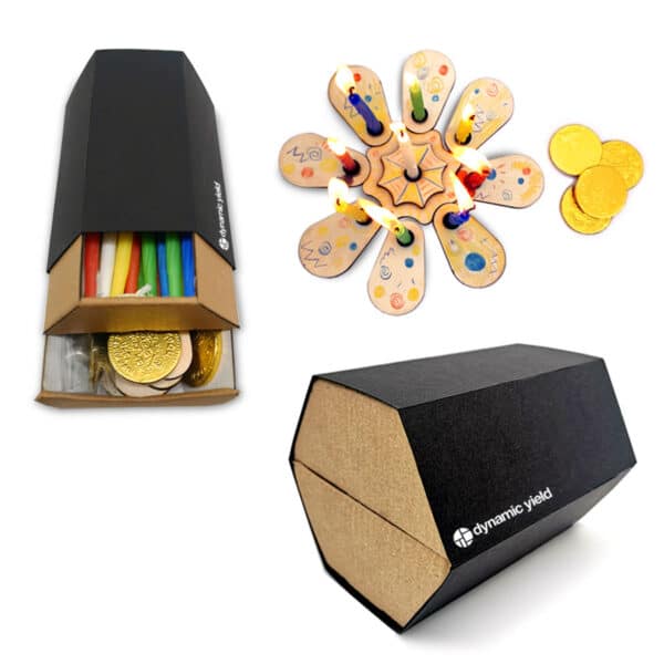 חנוכייה עם לוגו