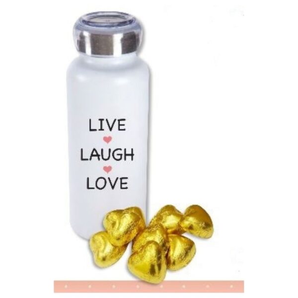 בקבוק ממותג עם שוקולד