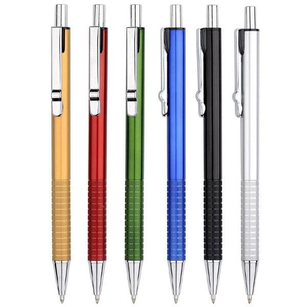 עט כדורי מטלי עם אביזרי מתכת