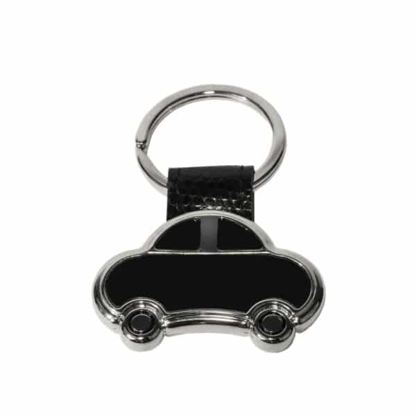 מחזיק מפתחות דמוי עור ומתכת