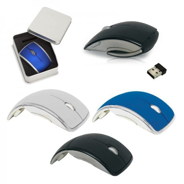 עכבר מתקפל עם לוגו