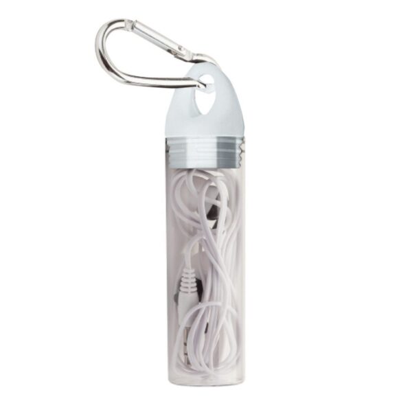 אוזניות ממותגות בקופסת מבחנה