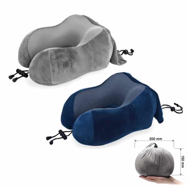 כרית נסיעות מתקפלת לתוך פאוץ'