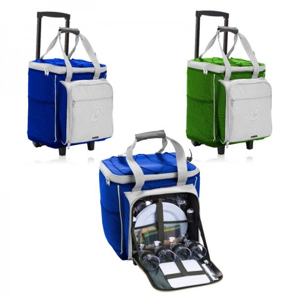 צידנית טרולי עם כלים ל- 4 סועדים