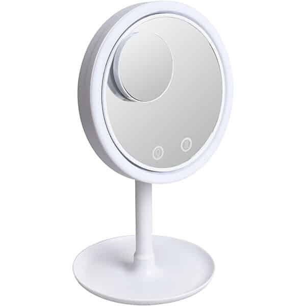 מראת איפור עם תאורה ומאוורר