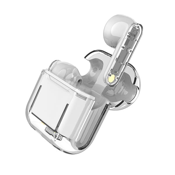 אוזניות אלחוטיות בקופסת טעינה ממותגת אוזניות אלחוטיות בקופסת טעינה ממותגת