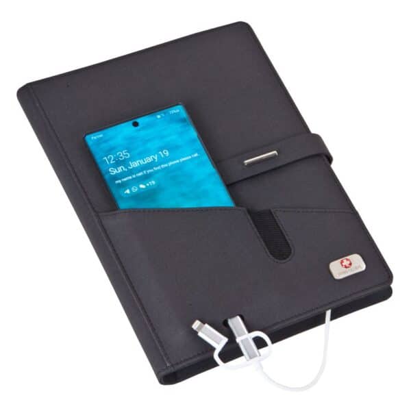 מחברת מנהלים ממותגת עם מטען נייד