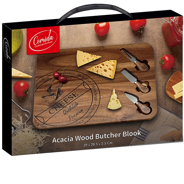 סט מהודר לחיתוך והגשת גבינות