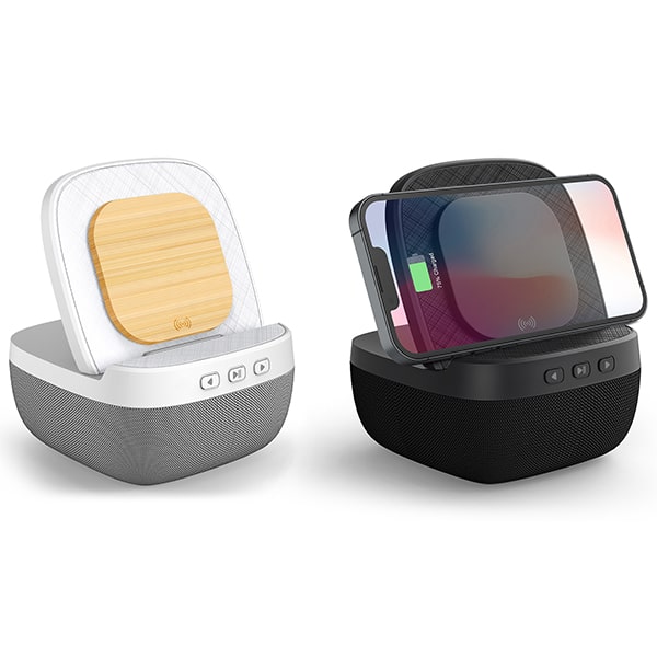 מעמד טעינה אלחוטי משולב רמקול מעמד טעינה אלחוטי משולב רמקול