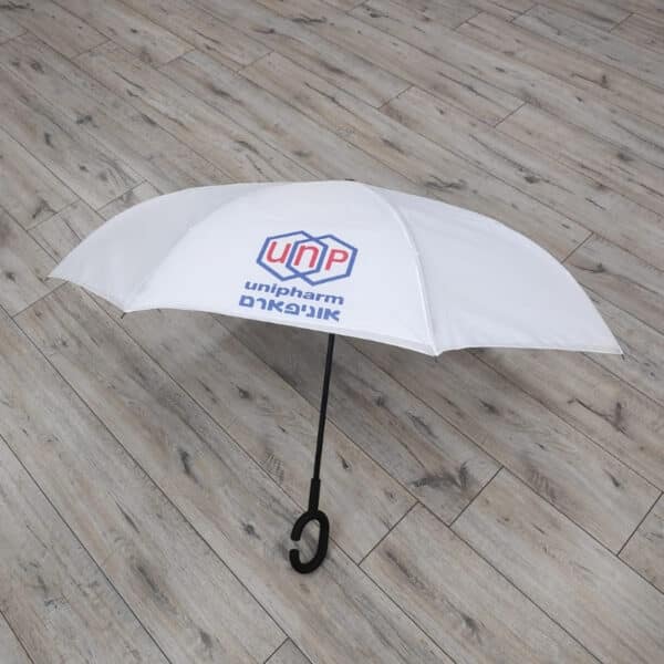 מטריה מתהפכת ממותגת מטריה מתהפכת ממותגת