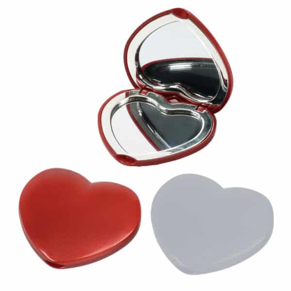 מראת כיס ממותגת בצורת לב