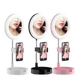 טבעת תאורה משולבת מראה