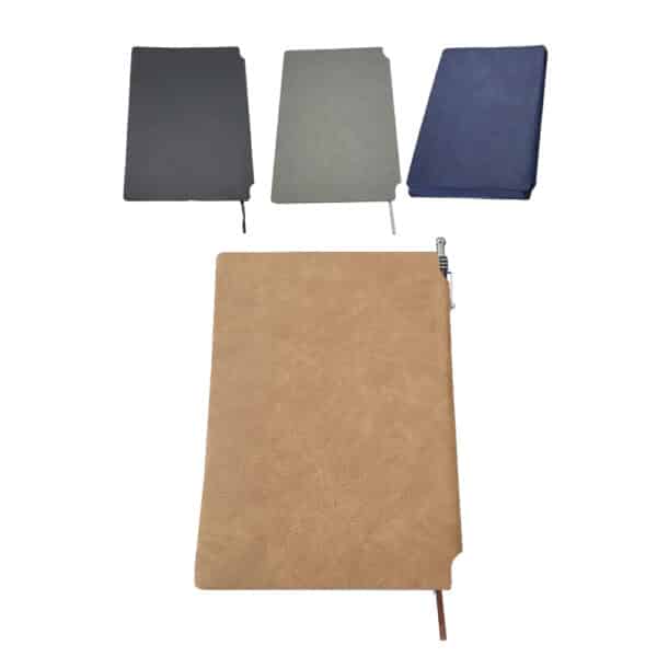 מחברת כריכה רכה עם מקום לעט