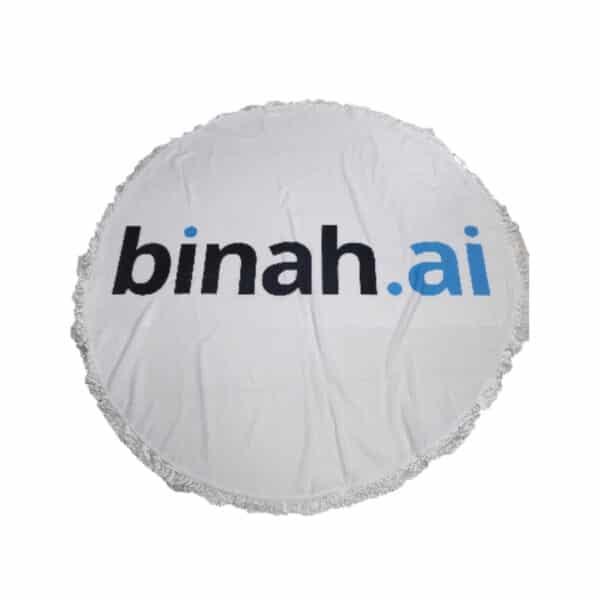 מגבות חוף ממותגות | מגבת עגולה עם לוגו