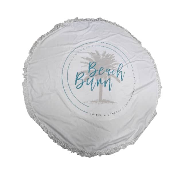 מגבות עגולות עם לוגו | מגבת חוף עגולה