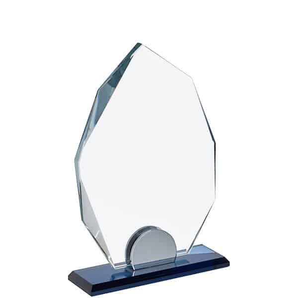 מגן הוקרה מזכוכית קריסטל עם הקדשה