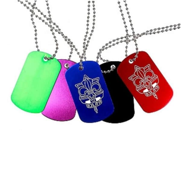 דיסקית צבעונית עם חריטה