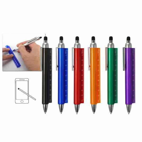 עט סרגל שקוף עם כרית מגע