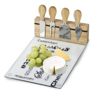 מגש זכוכית ומגנט 4 כלים לגבינה מגש זכוכית ומגנט 4 כלים לגבינה