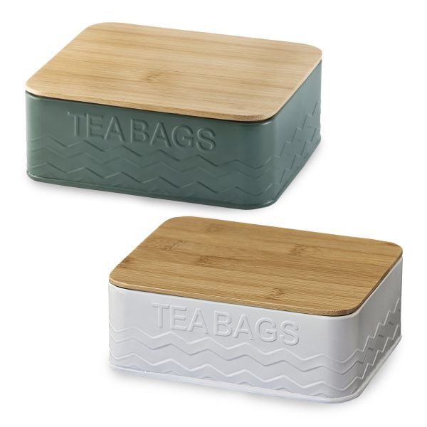 קופסת אחסון ממותגת לשקיות תה